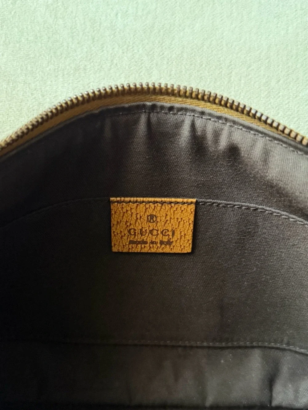 Gucci GG Monogram Canvas Bamboo Chain Shoulder Bag - Picture 6 of 6